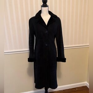 Elegant Black Women's Shearling Coat